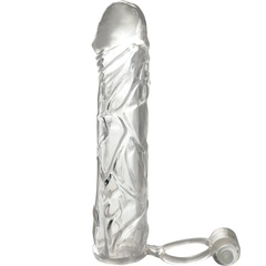  Удлиняющая насадка VIBRATING SUPER SLEEVE из прозрачного материала 16 см 