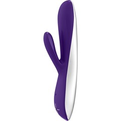  Фиолетовый перезаряжаемый вибратор типа rabbit E5 19 см 