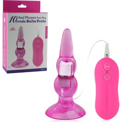  Розовый анальный вибростимулятор Anal Pleasure Butt Plug 
