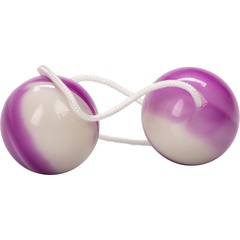  Бело-фиолетовые вагинальные шарики Duotone Orgasm Balls 