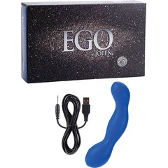  Синий вибромассажер простаты из премиум-силикона EGO e5 16,5 см 