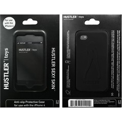  Черный силиконовый чехол HUSTLER для iPhone 4, 4S 