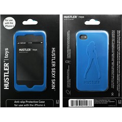  Синий силиконовый чехол HUSTLER для iPhone 4, 4S 
