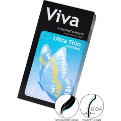  Ультратонкие презервативы VIVA Ultra Thin 12 шт 