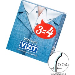  Ультратонкие презервативы VIZIT Ultra light 3 шт 