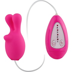  Розовый клиторальный вибростимулятор с выносным пультом Bunny Teaser 