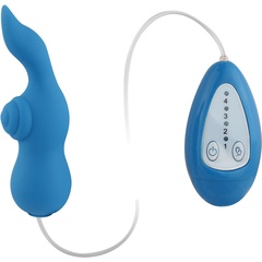  Голубой вибростимулятор с выносным пультом Gourd Teaser 