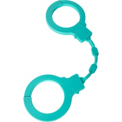  Аквамариновые силиконовые наручники 