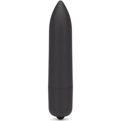  Черная вибропуля X-Basic Long Bullet 10 speeds 9 см 