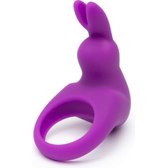 Фиолетовое эрекционное виброкольцо Happy Rabbit Cock Ring Kit 