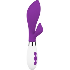 Фиолетовый вибратор-кролик Achelois 21,8 см 