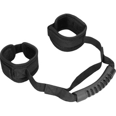  Черные наручники V V Adjustable Handcuffs with Handle 
