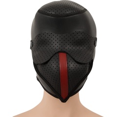  Черная маска-шлем с перфорацией 