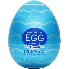  Мастурбатор-яйцо с охлаждающей смазкой EGG Wavy II Cool 