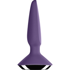  Фиолетовая анальная пробка с вибрацией Satisfyer Plug-ilicious 1 13,5 см 