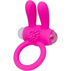  Розовое эрекционное кольцо на пенис с ушками 