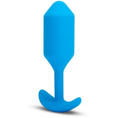 Голубая вибропробка для ношения B-vibe Snug Plug 3 12,4 см 