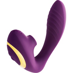  Фиолетовый вибромассажер с двойной стимуляцией Mave 