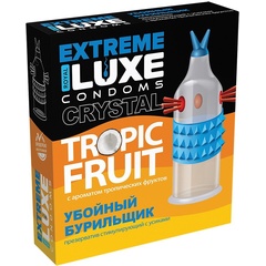  Стимулирующий презерватив Убойный бурильщик с ароматом тропических фруктов 1 шт 