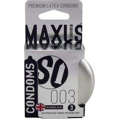  Экстремально тонкие презервативы в железном кейсе MAXUS Extreme Thin 3 шт 