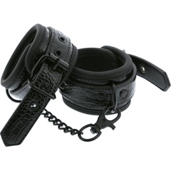  Черные наручники с цепочкой 