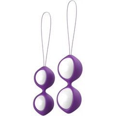  Фиолетово-белые вагинальные шарики Bfit Classic 