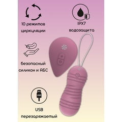  Розовые вагинальные виброшарики с пультом ДУ Ray 8,3 см 