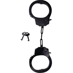  Черные стальные наручники 