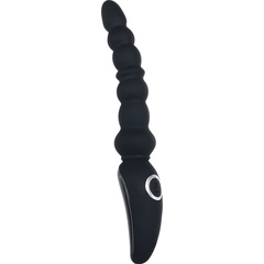  Черная анальная виброелочка Magic Stick 22,6 см 