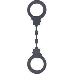 Темно-серые силиконовые наручники 