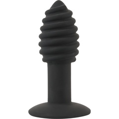 Черная анальная вибропробка Twist Butt Plug 10,7 см 