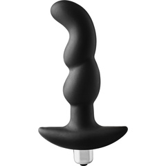  Черная вибропробка для простаты FantASStic Vibrating Prostate Plug 14,5 см 