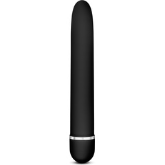  Черный классический вибратор Luxuriate 17,8 см 