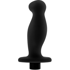  Черный анальный вибромассажёр Silicone Vibrating Prostate Massager 02 10,8 см 