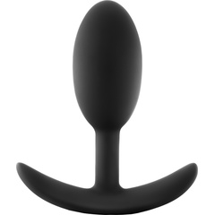 Черная анальная пробка Silicone Vibra Slim Plug Medium 10,2 см 