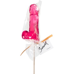  Розовый леденец в форме пениса со вкусом бабл-гам 