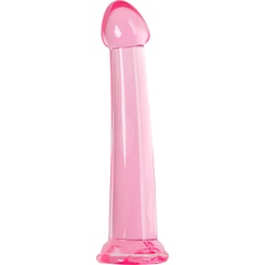  Розовый нереалистичный фаллоимитатор Jelly Dildo L 20 см 