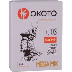  Набор из 4 презервативов OKOTO MegaMIX 