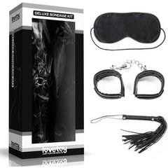  БДСМ-набор Deluxe Bondage Kit для игр: маска, наручники, плётка 
