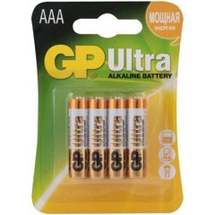  Батарейки алкалиновые GP Ultra Alkaline 24А AАA/LR03 4 шт 