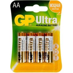  Батарейки алкалиновые GP Ultra Alkaline AA/LR6 4 шт 