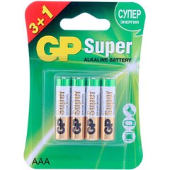  Батарейки GP Super Alkaline ААA/LR03 24А 3 1 шт 