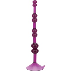 Фиолетовая анальная цепочка на присоске LOVE THROB PURPLE 17,8 см. 