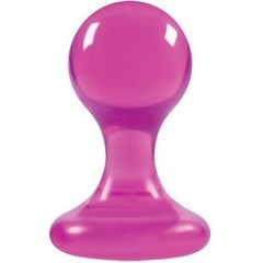  Розовая анальная пробка Luna Balls на присоске 8,5 см 