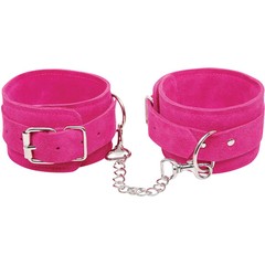  Розовые замшевые наручники Pink Wrist Cuffs 