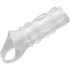  Насадка на пенис с кольцом для мошонки Clear Sensations Enhancer Sex Sleeve 11,5 см 