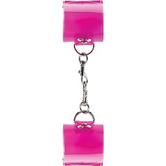  Розовые наручникиTranslucent Handcuffs with Velcro 