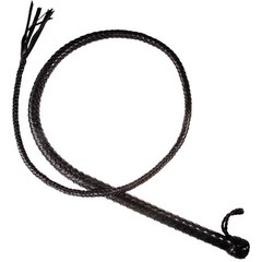  Чёрный кожаный кнут 130 см 