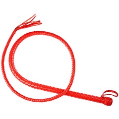  Красный кожаный кнут 130 см 