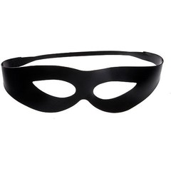  Чёрная латексная маска с прорезью для глаз 